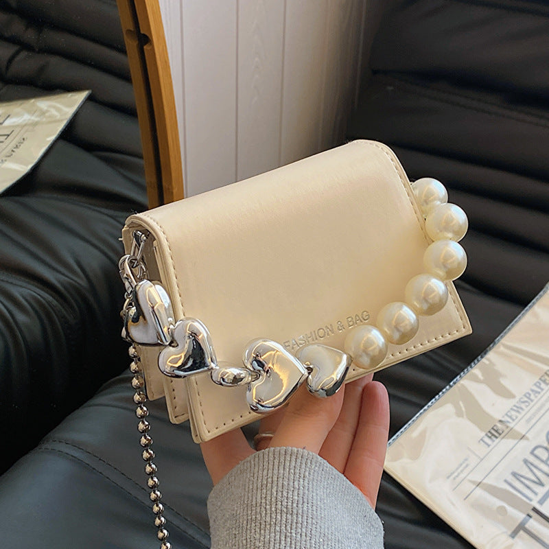 Women Mini Pearl Chain Shoulder Bag