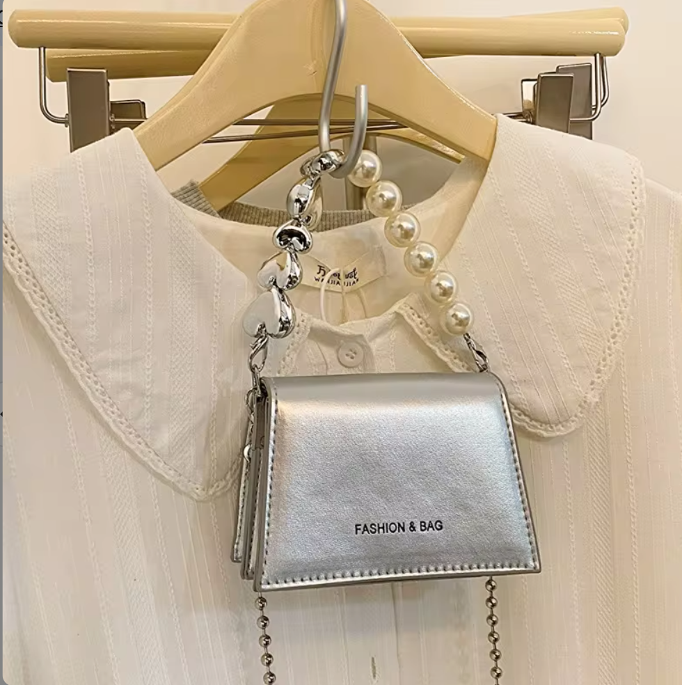 Women Mini Pearl Chain Shoulder Bag