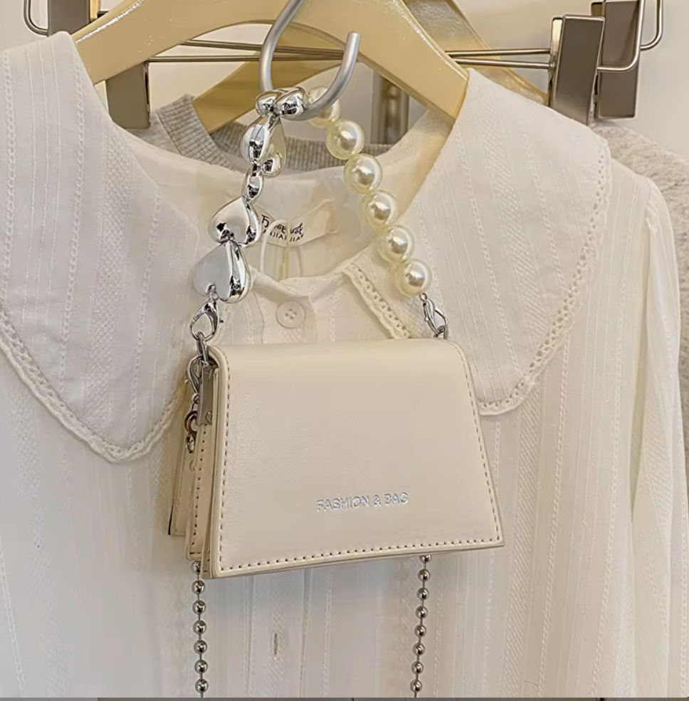 Women Mini Pearl Chain Shoulder Bag