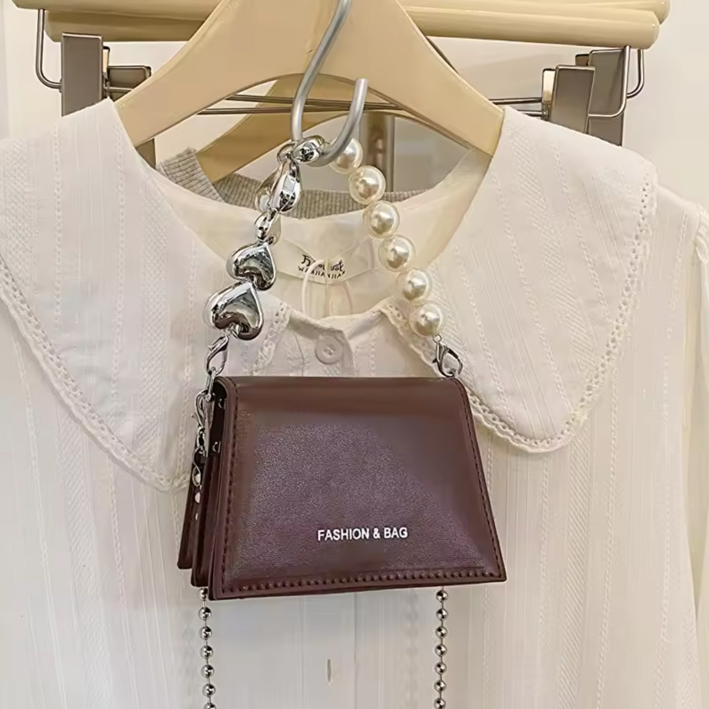 Women Mini Pearl Chain Shoulder Bag